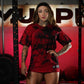 Polera Oversize Skull logo - Red Storm