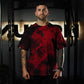 Polera Oversize Skull logo - Red Storm