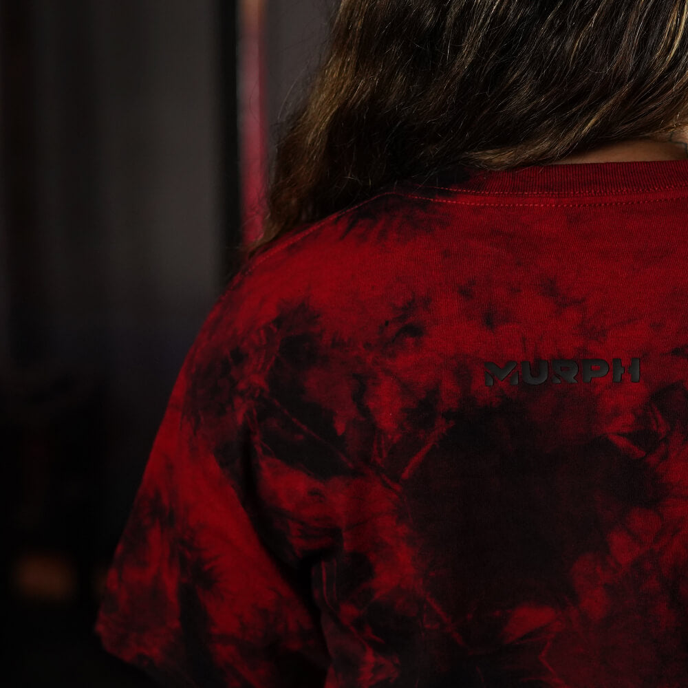 Polera Oversize Skull logo - Red Storm