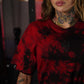Polera Oversize Skull logo - Red Storm