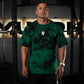 Polera Oversize Skull logo - Green Storm