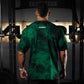 Polera Oversize Skull logo - Green Storm