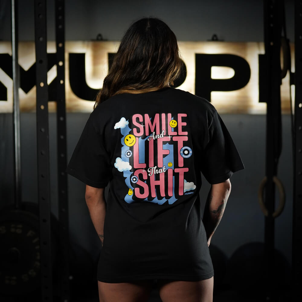 Polera Oversize Smile - Negro