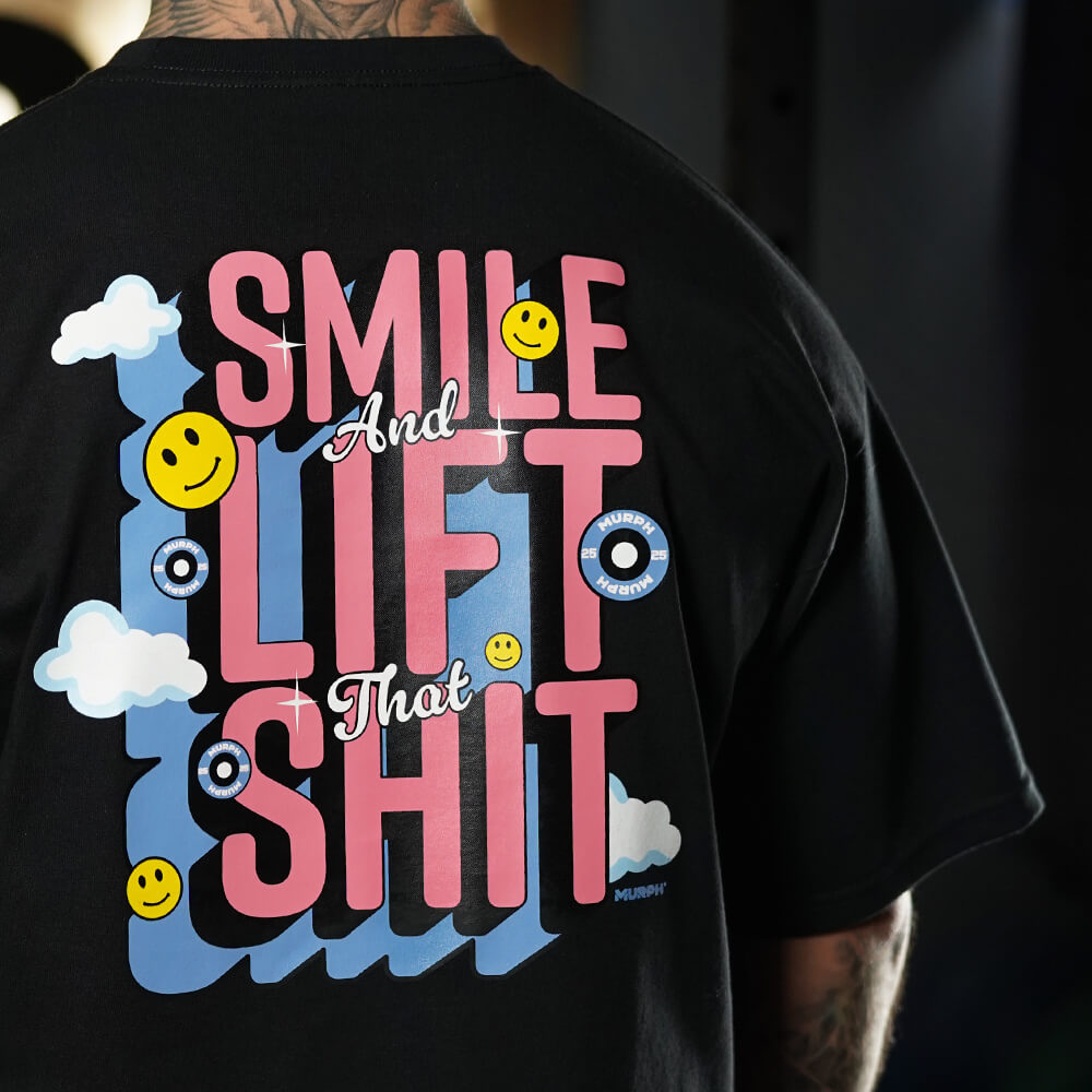 Polera Oversize Smile - Negro