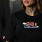 Polera Oversize Smile - Negro