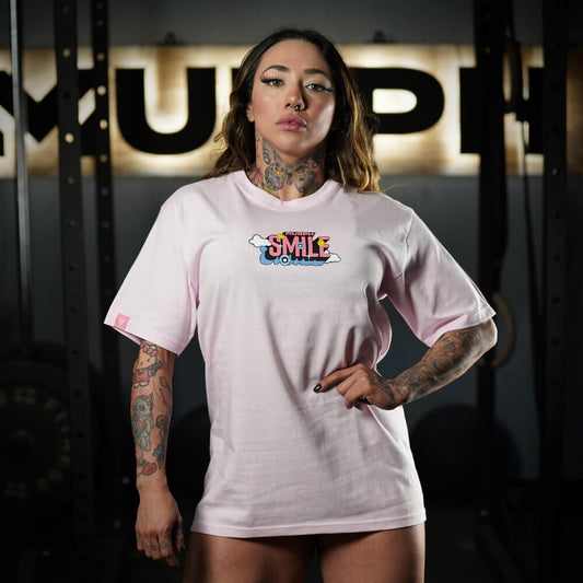 Polera Oversize Smile - Pink