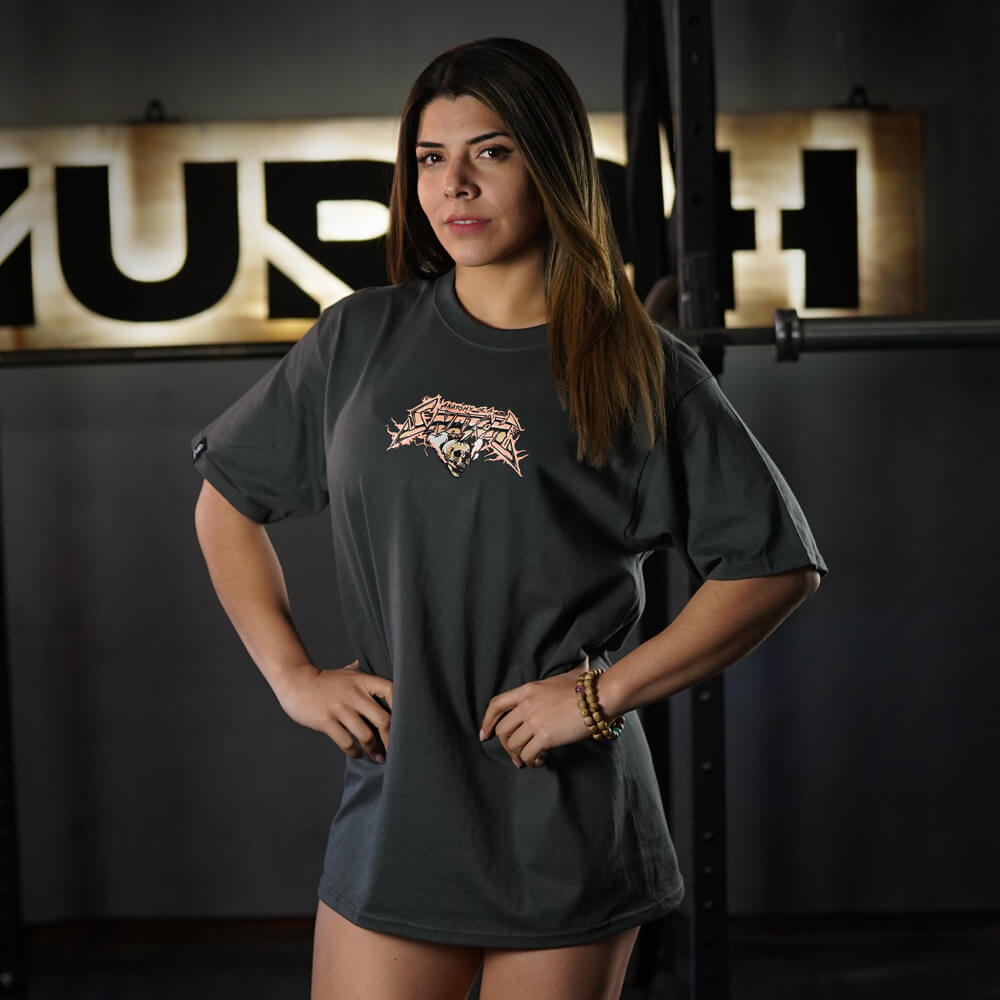 Polera Oversize Anatomy of Snatch - Gris Charcoal
