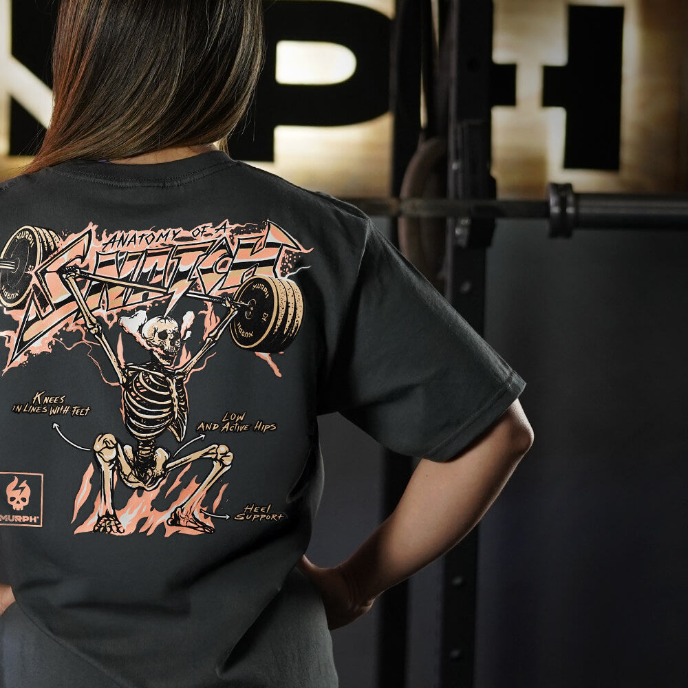 Polera Oversize Anatomy of Snatch - Gris Charcoal