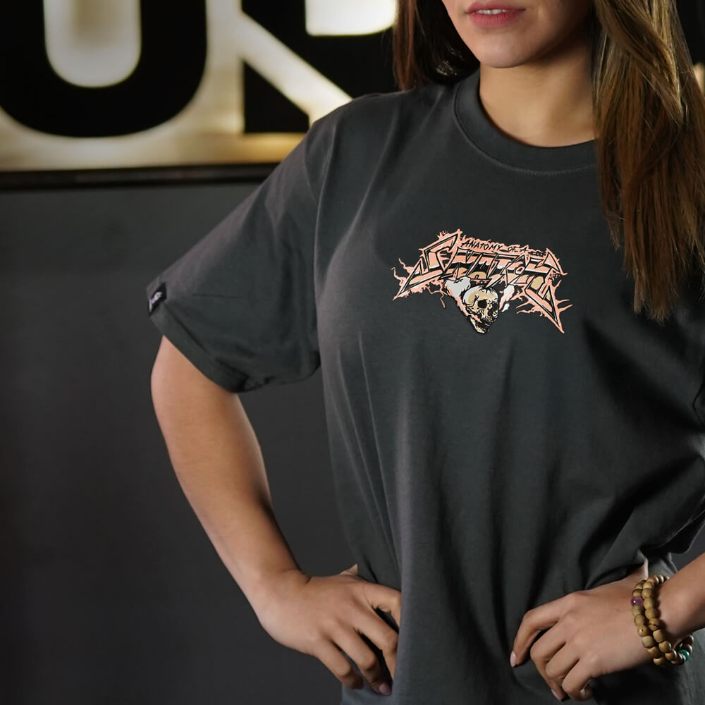 Polera Oversize Anatomy of Snatch - Gris Charcoal