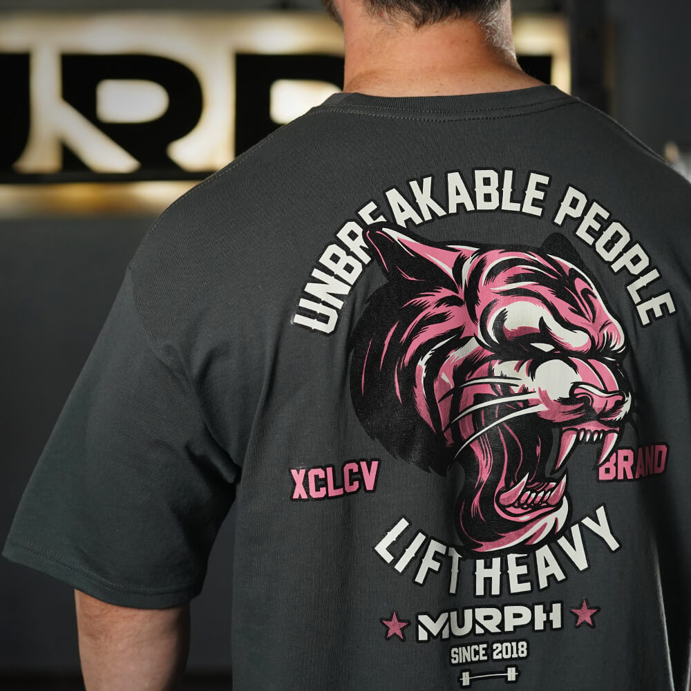 Polera Oversize Be a Tiger - Gris Charcoal