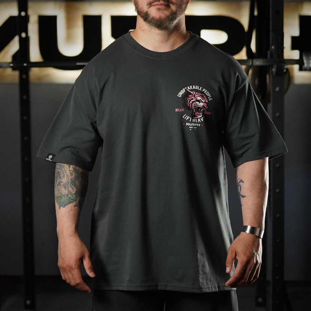 Polera Oversize Be a Tiger - Gris Charcoal