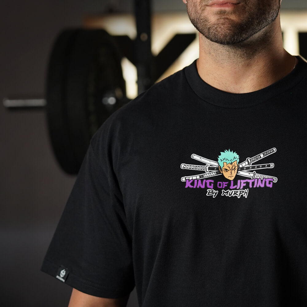 Polera Oversize King of Lifting - Negro