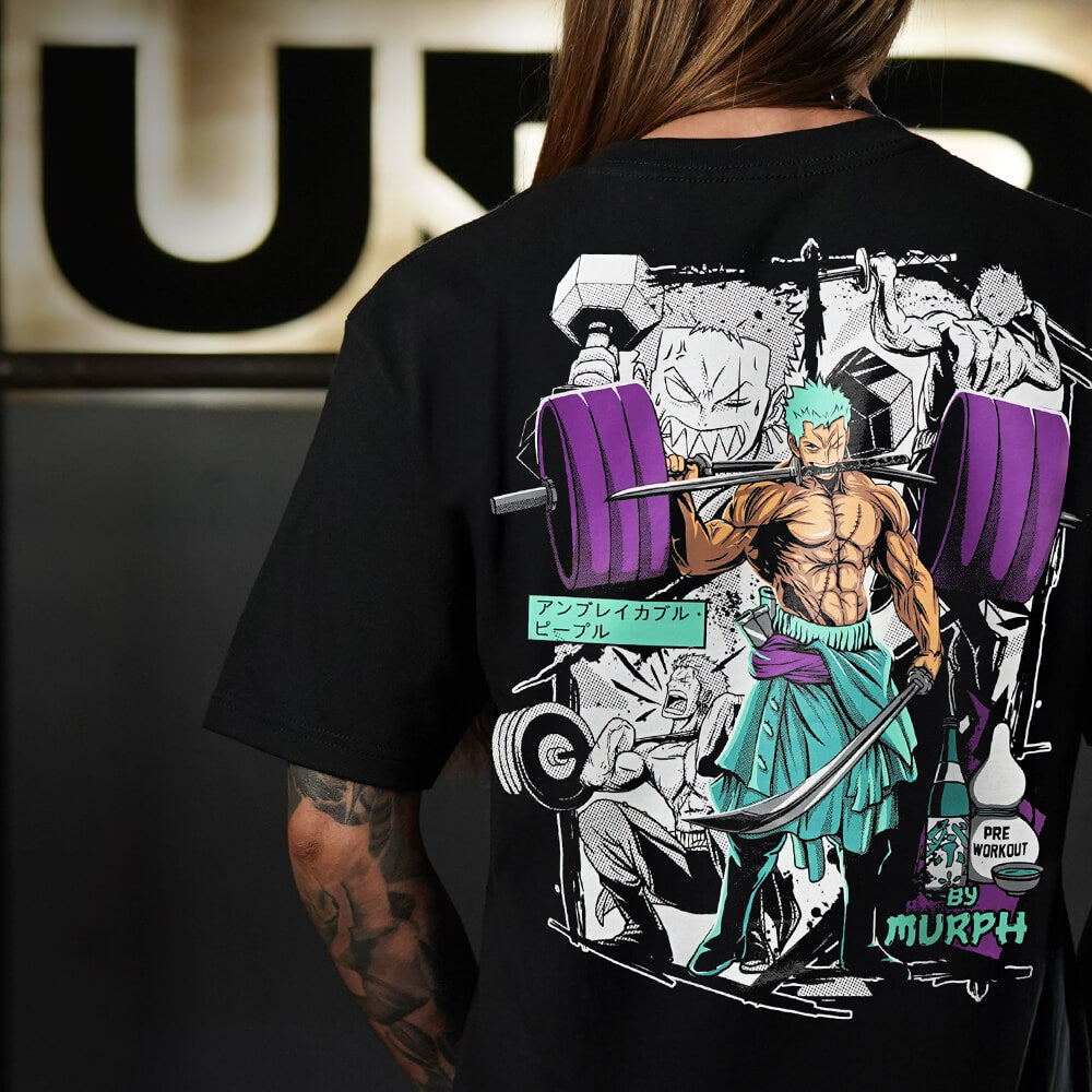 Polera Oversize King of Lifting - Negro