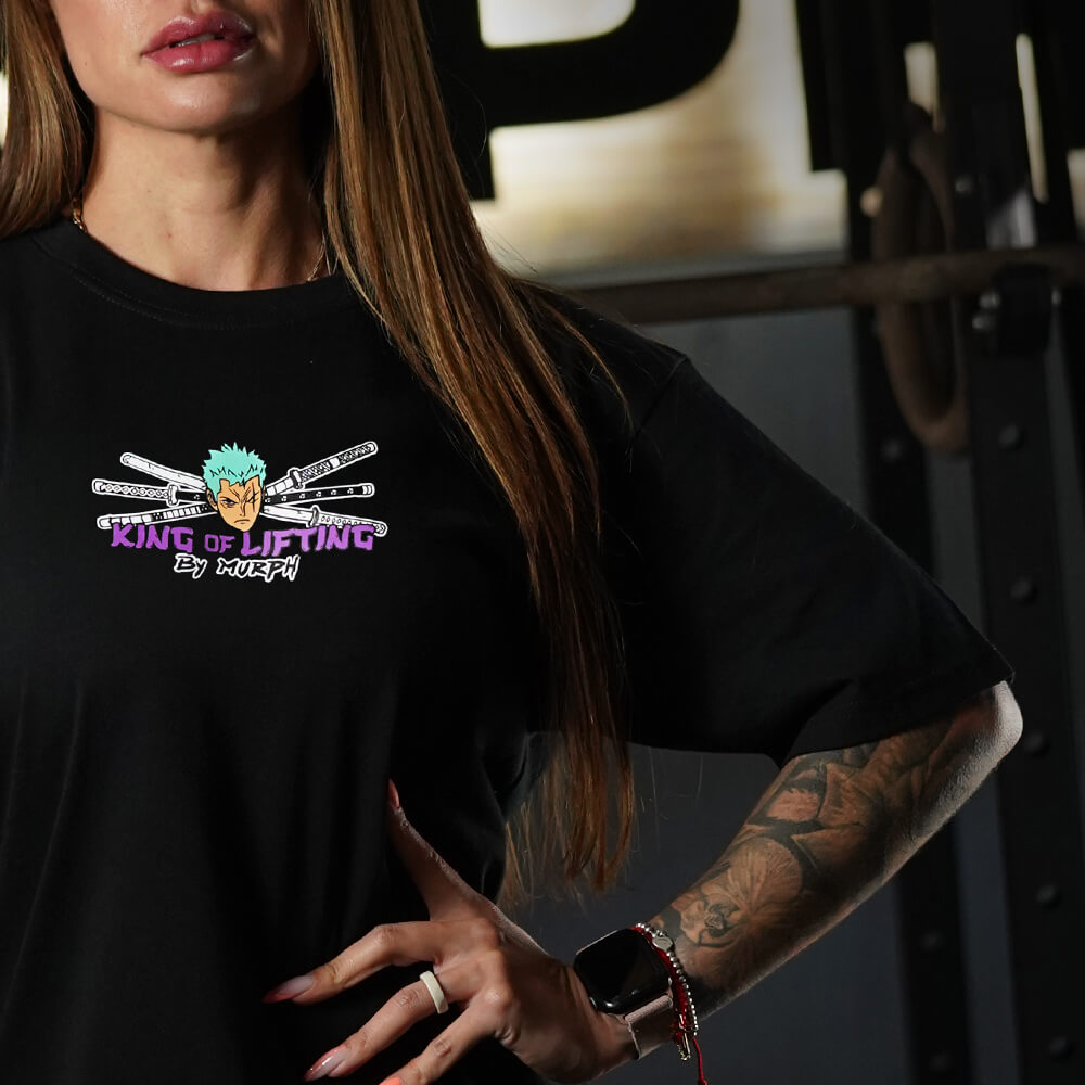 Polera Oversize King of Lifting - Negro