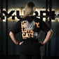 Polera Largo Unisex Lift and Cats - Negro