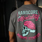 Polera Regular Fit Hardcore Mentality - Gris Charcoal