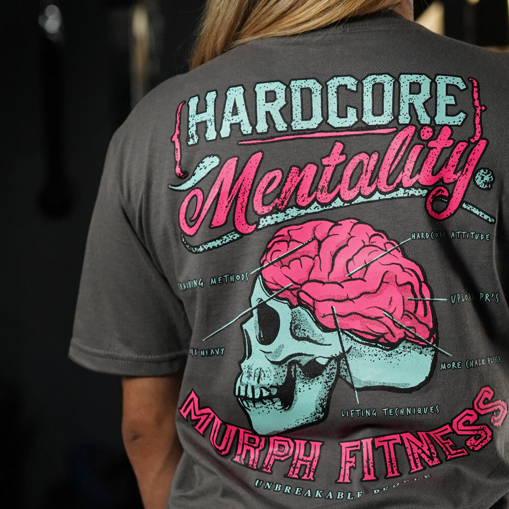 Polera Largo Unisex Hardcore Mentality - Gris Charcoal