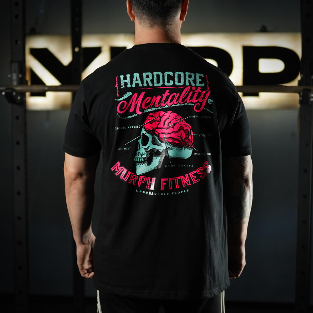 Polera Regular Fit Hardcore Mentality - Negro