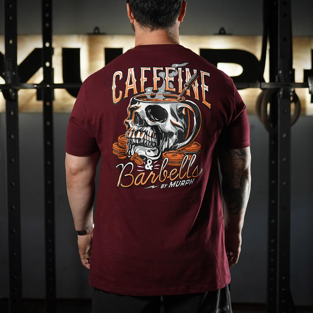 Polera Regular Fit Caffeine & Barbells - Burdeo