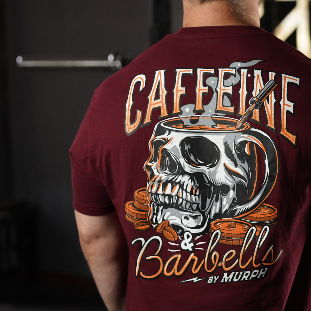 Polera Regular Fit Caffeine & Barbells - Burdeo