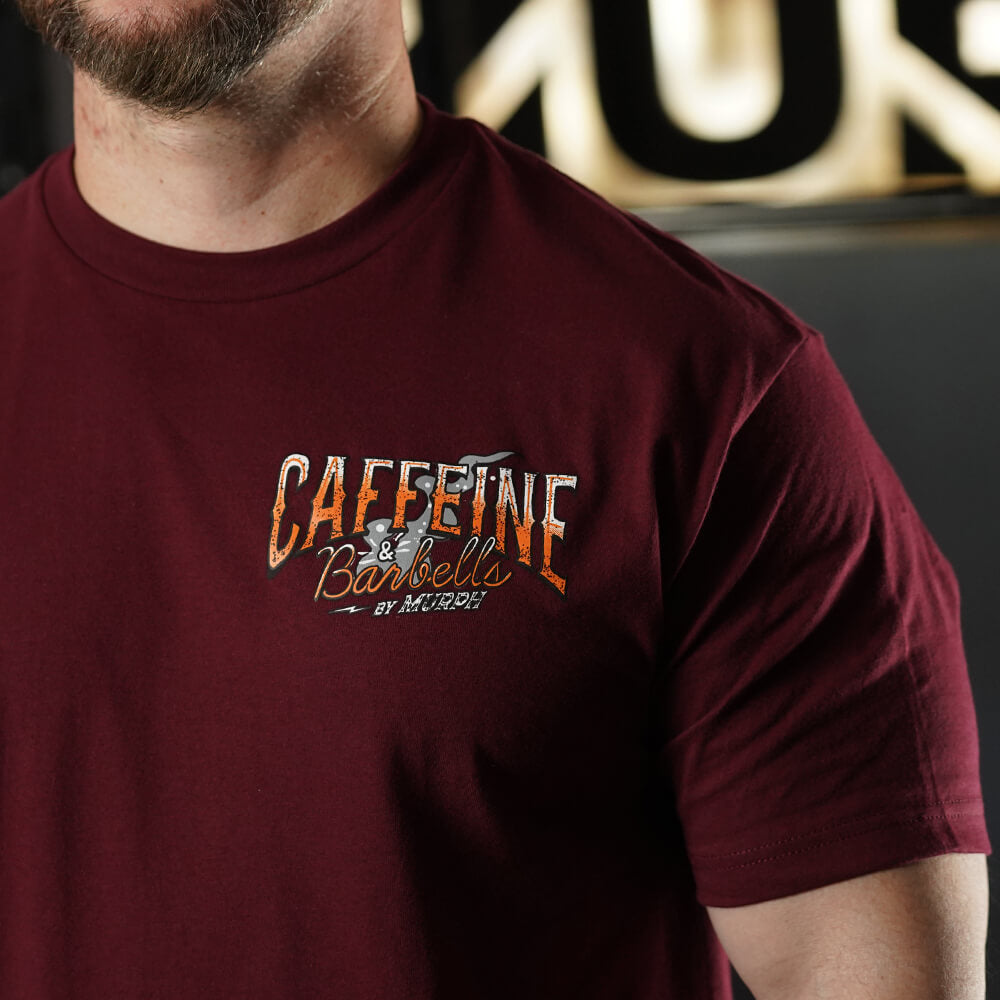 Polera Regular Fit Caffeine & Barbells - Burdeo