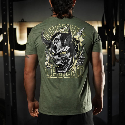 Polera Regular Fit Fucking Legend - Heather Tactical Green