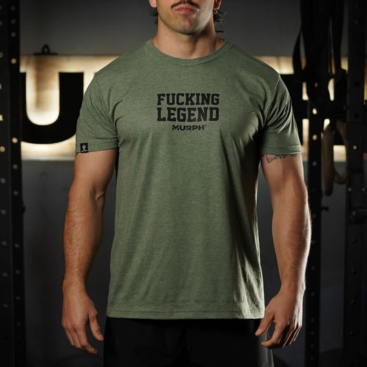 Polera Regular Fit Fucking Legend - Heather Tactical Green