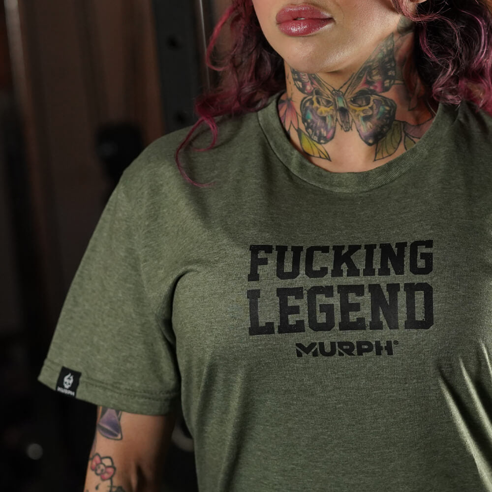 Polera Largo Unisex Fucking Legend - Heather Tactical Green