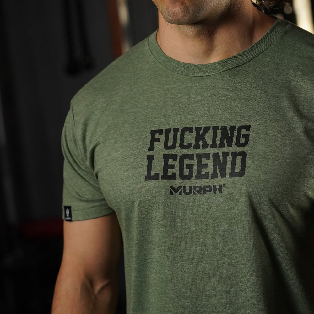 Polera Regular Fit Fucking Legend - Heather Tactical Green