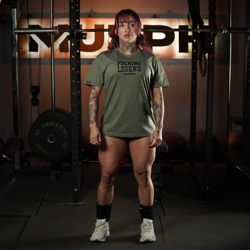 Polera Largo Unisex Fucking Legend - Heather Tactical Green