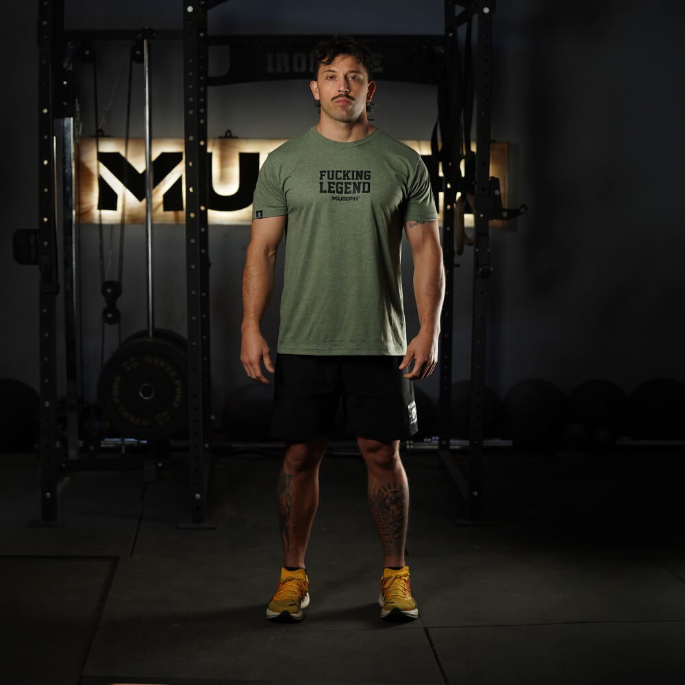 Polera Regular Fit Fucking Legend - Heather Tactical Green