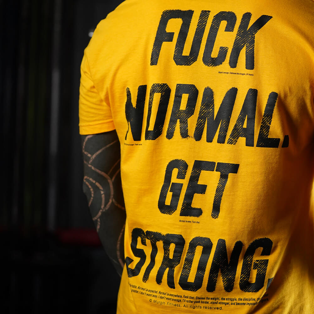 Polera Regular Fit FUCK NORMAL - Amarillo