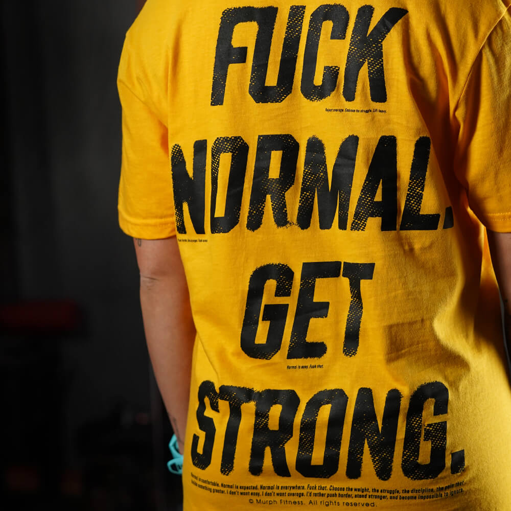 Polera Largo Unisex FUCK NORMAL - Amarillo
