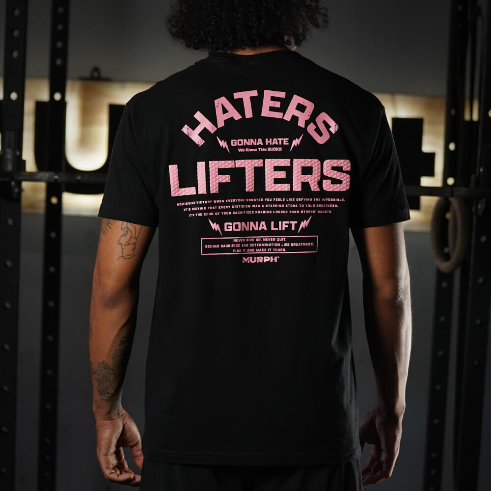 Polera Regular fit Haters Vs Lifters - Negro