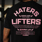 Polera Regular fit Haters Vs Lifters - Negro