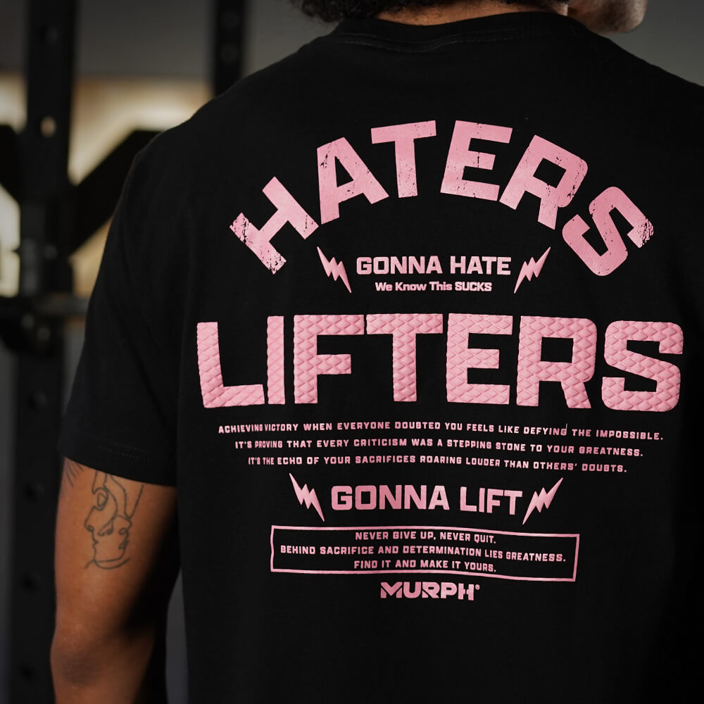 Polera Regular fit Haters Vs Lifters - Negro