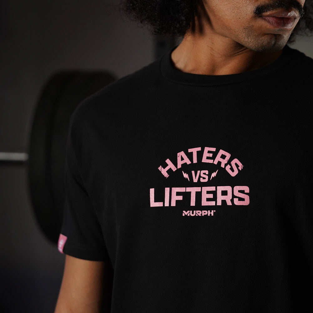 Polera Regular fit Haters Vs Lifters - Negro