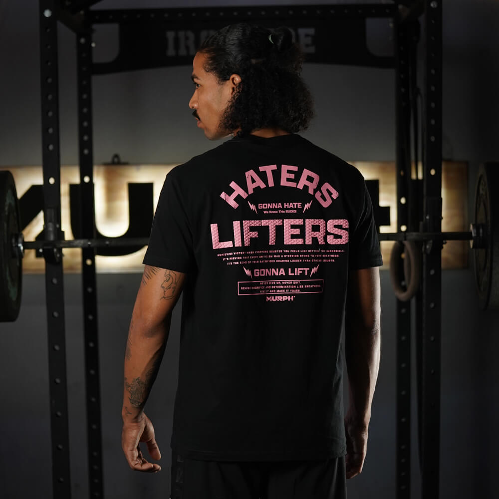 Polera Regular fit Haters Vs Lifters - Negro