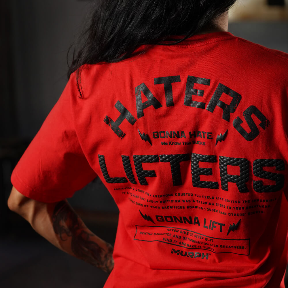 Polera Largo Unisex Haters Vs Lifters - Rojo