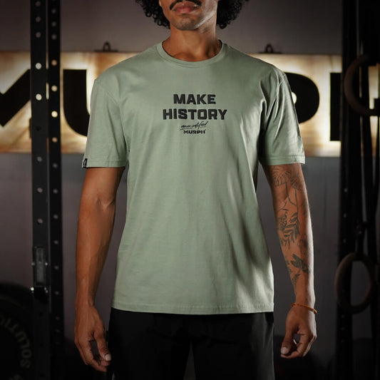 Polera Regular Fit Make History - Mossy Gray