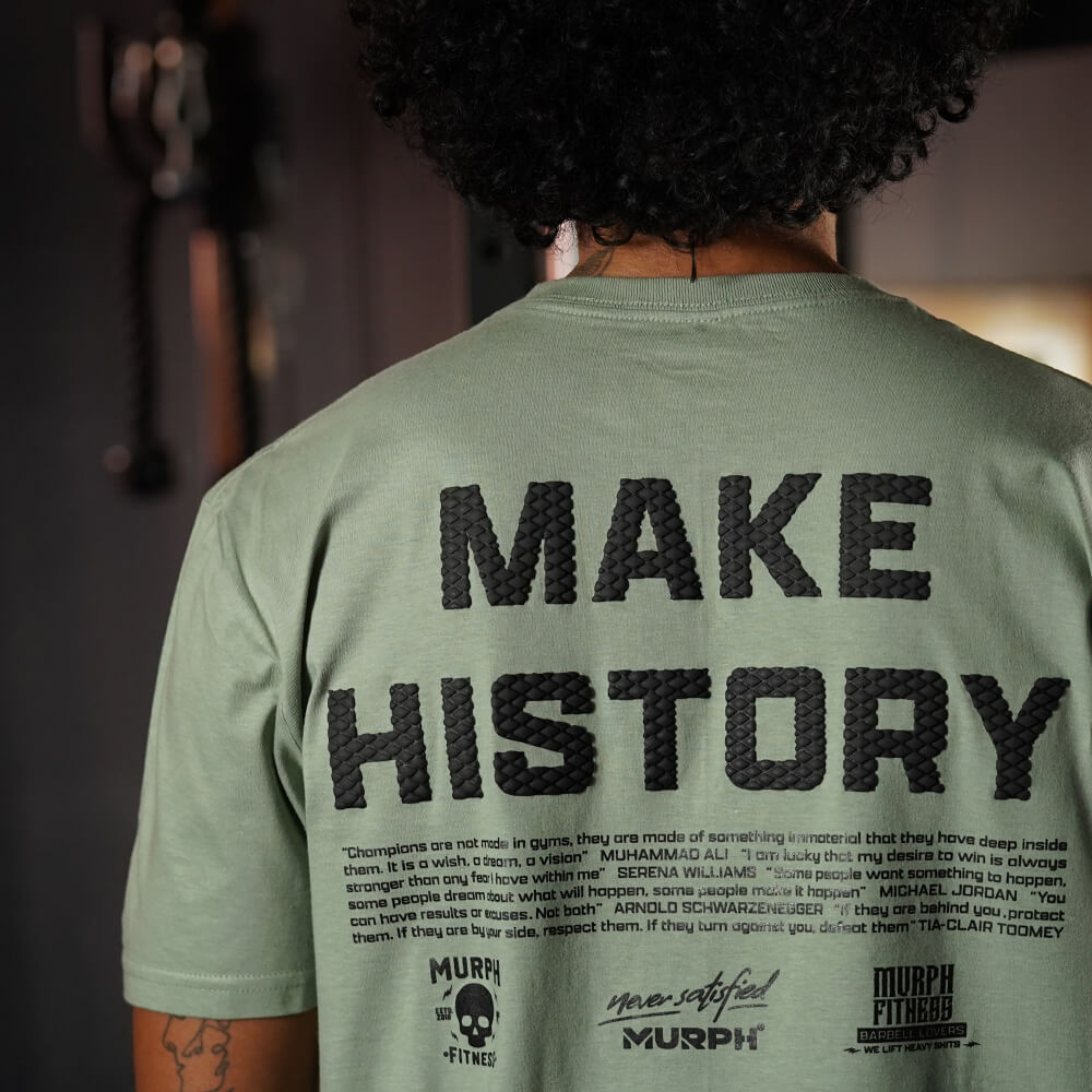 Polera Regular Fit Make History - Mossy Gray