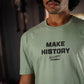 Polera Regular Fit Make History - Mossy Gray