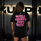 Polera Largo Unisex MUSCLE UPGRADE EVERY OUTFIT - Negro
