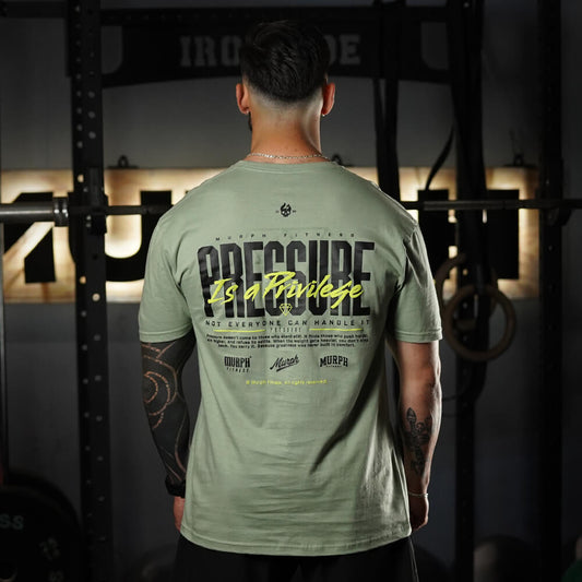 Polera Regular fit Pressure is a Privilege - Mossy