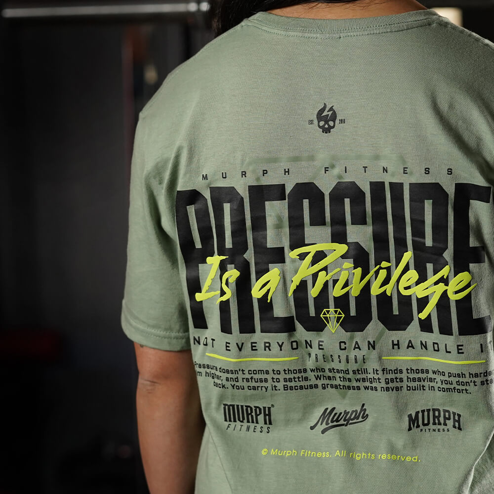Polera Largo Unisex Pressure is a Privilege - Mossy