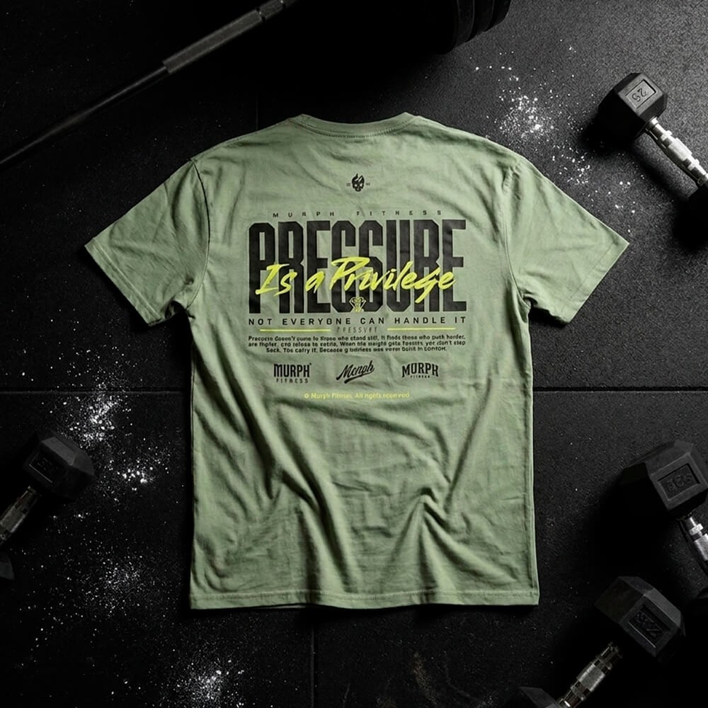 Polera Regular fit Pressure is a Privilege - Mossy