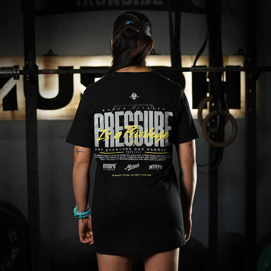 Polera Largo Unisex Pressure is a Privilege - Negro