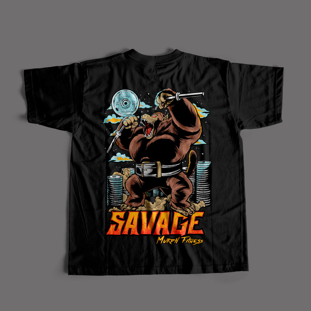 Polera Regular Fit Savage - Negro