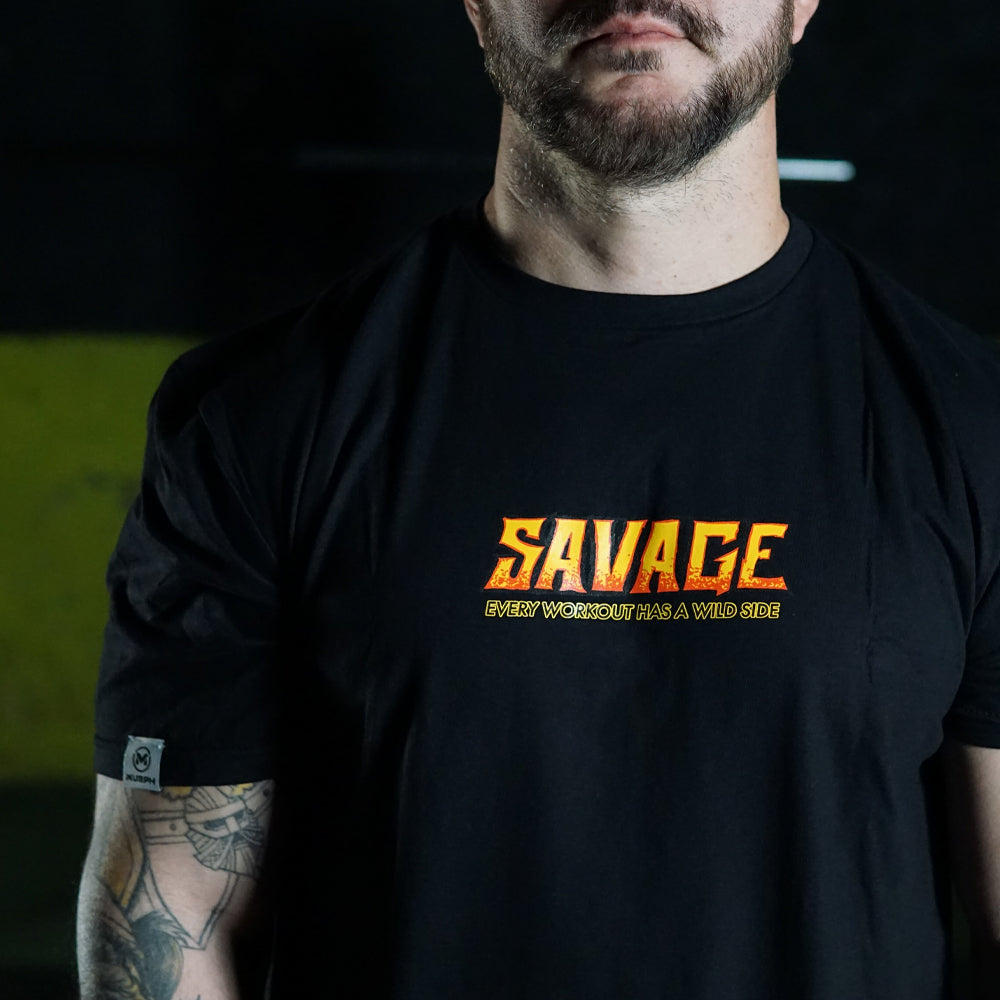 Polera Regular Fit Savage - Negro