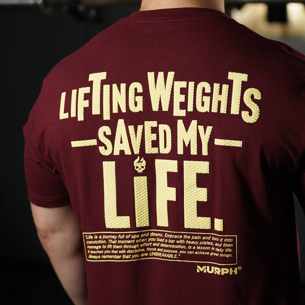 Polera Regular Fit Lifting Weights Saved my Life - Burdeo